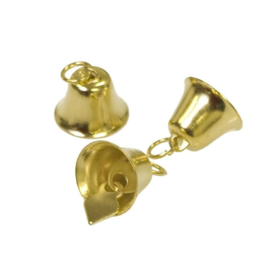 Klokje goudkleurig, 20 mm, 5 stuks.