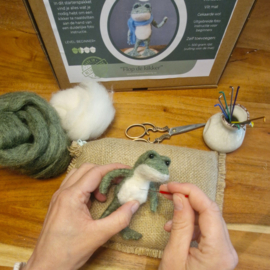 Flop de kikker - naaldvilt pakket voor beginners - The wool family