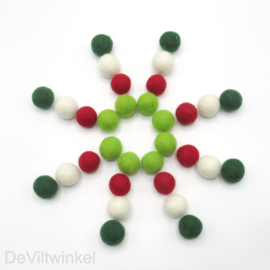 Wolkralen Kerstmix, ± 2,2 cm, 32 wolkralen