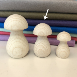 Houten paddenstoel - 50x28 mm