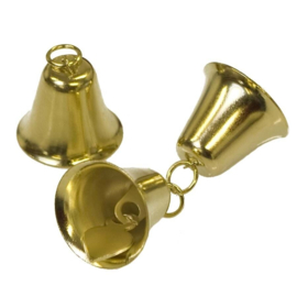 Klokje goudkleurig,  25 mm, per stuk
