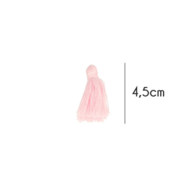 Kwastjes mat, 4,5cm, Licht roze