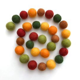 Wolkralen mix,  Najaar, ± 2,2 cm, 30 wolkralen