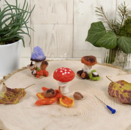 DMC Vilt kit - Mushrooms