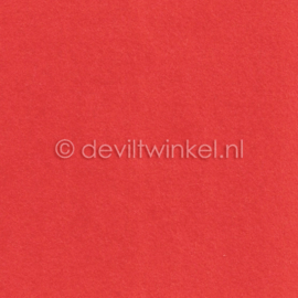 Wolvilt (1 mm dik) Retro rood - 45 bij 16 centimeter