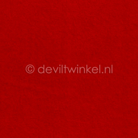 Wolvilt 3 mm, Rood, 22x30 cm