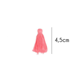 Kwastjes mat, 4,5cm, Oud roze