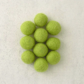 Wolkralen: Appelgroen - 18 mm - per 10 stuks