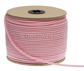 Katoenen Koord, Roze, 5 mm