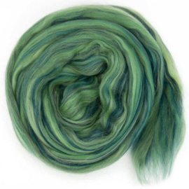 Merino Lontwol - Multicolor – Groen - 50 gram