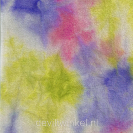 Sprookjesvilt Voorjaars groen/paars/roze (SV094), Los lapje van 20x25 cm