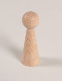 Houten kegelpoppetje - taps - 90x30 mm