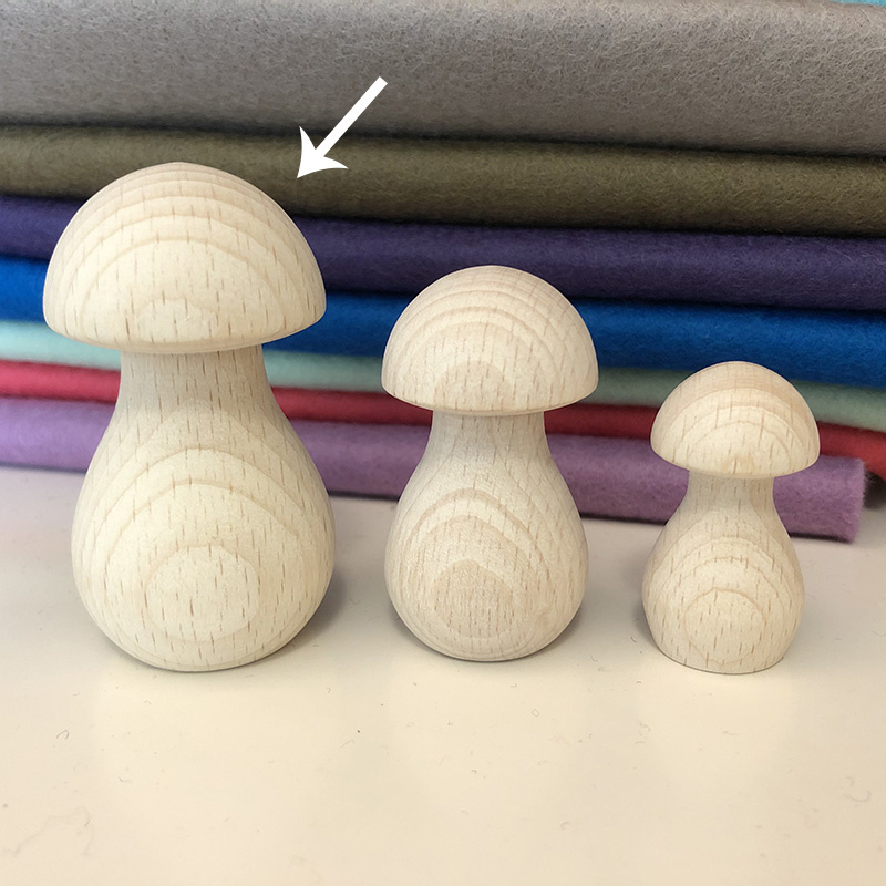 Houten paddenstoel - 64x35 mm