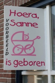 V-bord met naam Meisje