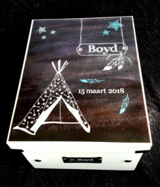 Luxe bewaardoos ontwerp Tipi jongen