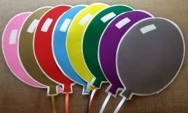 Raamdecoratie Ballon ( per 3 stuks )