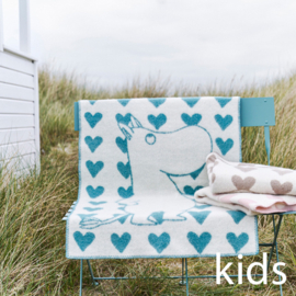 Moomin heart- wiegdeken wol