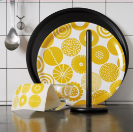 Bengt & Lotta dienblad rond Candy zwart ⌀38 cm