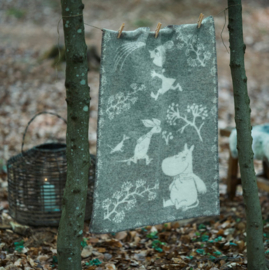 Moomin Winterland - wiegdeken gereceyclede wol