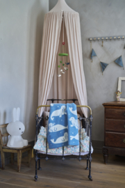 Wiegdeken wol - Seal blauw