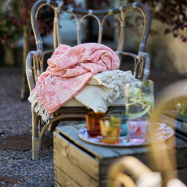 Katoenen deken/plaid Clover