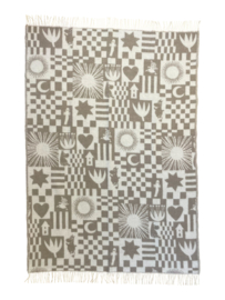 Eco wollen woondeken Moomin Play 80 years taupe