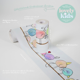 GRAPPIGE VOGELS BEHANGRAND - AS Creation Lovely Kids 403724