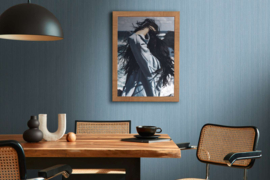 BLAUW ZILVEREN STREPEN BEHANG - AS Creation The Battle of Style 388192