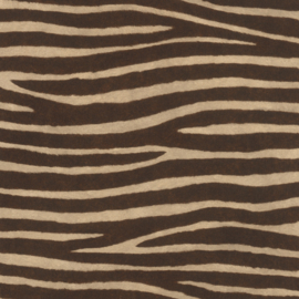 BRUIN BEIGE ZEBRAHUID BEHANG - Rasch African Queen III 751741