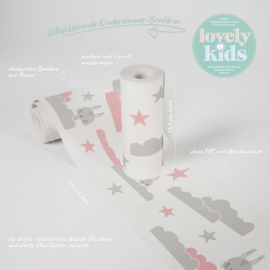 KONIJNTJES IN DE WOLKEN BEHANGRAND - AS Creation Lovely Kids 403726