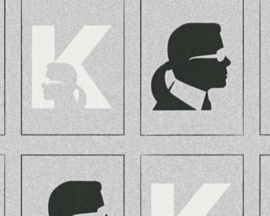 KARL LAGERFELD LOGO BEHANG - AS Creation Karl Lagerfeld 378424