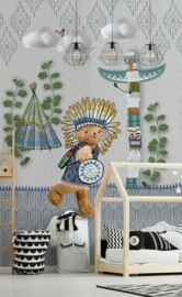 TOTEM WHITE FOTOBEHANG - Kidswalls Kay & Liv INK7034