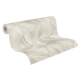GRAFISCH GRIJS KOPER HOUTLOOK BEHANG - AS Creation Elements 2 361332