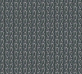 ZWART GRIJS 3D LEDERLOOK BEHANG - AS Creation Karl Lagerfeld 378444