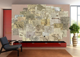 LANDKAARTEN COLLAGE "Vintage Maps" - Noordwand Creative Collage C64P ✿✿✿