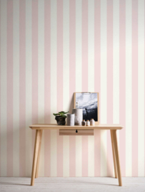 ROZE WITTE STREPEN BEHANG - AS Creation TRENDWALL 38101-3