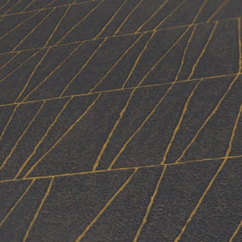 ANTRACIET GOUD GRAFISCH BEHANG - AS Creation Jade 2 395063