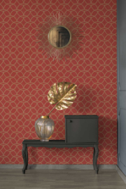 ROOD GOUD GEOMETRISCH DESIGN BEHANG - Architects Paper Villa 375646