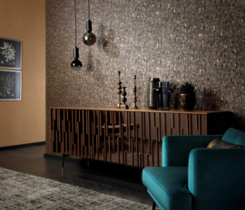 ZWART GOUD MODERN BEHANG - Erismann Daphne CC100410