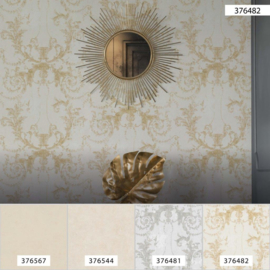 BEIGE GOUD BAROK ORMANENTEN BEHANG - AS Creation History of Art 37648-3