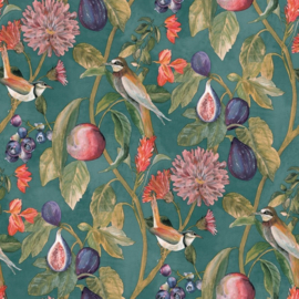 VOGELTJES BEHANG - Dutch Wallcoverings First Class Utopia Aruba Teal 91082