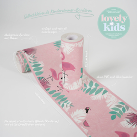 VERLIEFDE FLAMINGO BEHANGRAND - AS Creation Lovely Kids 403758