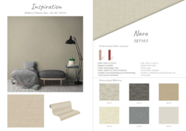 GRIJS BEIGE LINNENLOOK BEHANG - AS Creation Nara 387463