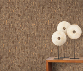 BRUIN GOUD MODERN BEHANG - Erismann Daphne CC100411
