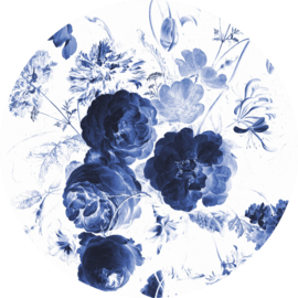 Behangcirkel Royal Blue Flowers​ "Jan Davidsz de Heem (1650-1683)" - KEK Amsterdam Wonderwalls CK-001