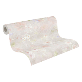 KLEURRIJKE BLOEMEN BEHANG - AS Creation Natural Living "Eco" 386364