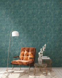 GROEN GOUD BETONLOOK BEHANG - AS Creation The Battle of Style 388235