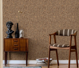 BRUIN GOUD MODERN BEHANG - Erismann Daphne CC100411