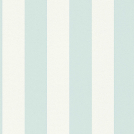 TURQUOISE WITTE STREPEN BEHANG - AS Creation TRENDWALL 38101-4