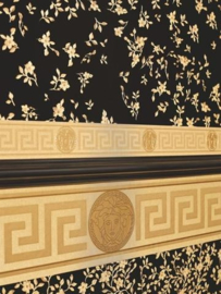 KLASSIEK BLOEMETJES BEHANG - Zwart Goud - AS Creation Versace 4